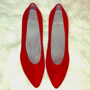 👠Stuart Weitzman Red Suede Shoes👠
